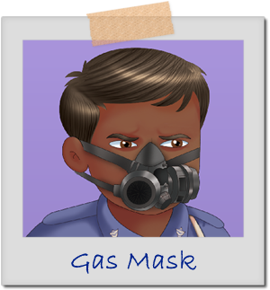 Crooked Cop Head Accessories - Gas Mask