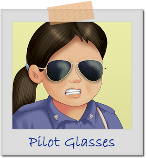 Crooked Cop Head Accessories - Pilot Glasses
