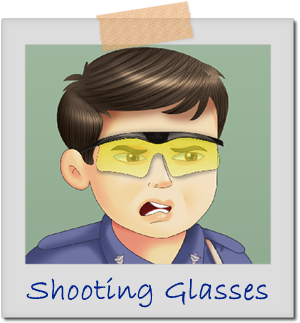Crooked Cop Head Accessories - Shooting Glasses